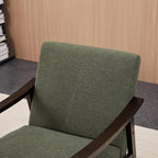 KEIKI Mid-Century Modern Accent Chair with Solid Wood Frame, Wingback Reading Chair for Bedroom and Relaxed Seating
