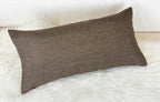 Aiking Home Woven Fine Faux Linen Throw Pillow Cover, Size 14"x26", Brown