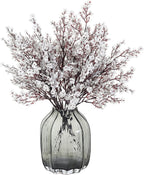 JAKY-Global Babys Breath Fabric Cloth Artificial Flowers 12 Bundle European Fake Silk Plants Decor Wedding Party Decoration Bouquets Real Touch DIY Home Garden (Silver 12pcs)