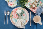 Bico Margret's Garden Salad Plates Set of 4, 8.75 Inch Ceramic Dessert Plates for Salad, Appetizer, Side Dishes, Microwave and Dishwasher Safe, Gift for Housewarming and Thanksgiving
