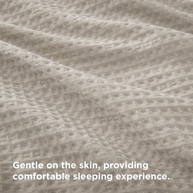 Bedsure Luxury Waffle Duvet Cover King Size - Textured Duvet Cover Set, Soft, Breathable Bedding Set (104"x90") with 2 Pillow Shams for All Season, Linen, Comforter Sold Separately