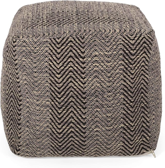 Christopher Knight Home Dora Cube Pouf, Brown, Beige, Yellow