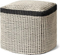 Loloi II LPF0040 Black/Ivory 18'' W x 18'' D x 18'' H Pouf