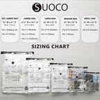 SUOCO 14 Combo Vacuum Storage Bags with Electric Pump, (4 Jumbo, 4 Large, 3 Medium, 3 Small) Travel Clothes Space Saver Bags, Compression Airtight Seal Bags for Clothing, Pillows, Comforters, Blankets