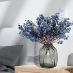 JAKY-Global Babys Breath Silk Artificial Flowers Bulk 6pcs for Fall Decor Fake Flower Bouquet Bulk for Home Kitchen Indoor Bouquet Floral Arrangement Table Centerpieces Party Decor(Blue Ashes)