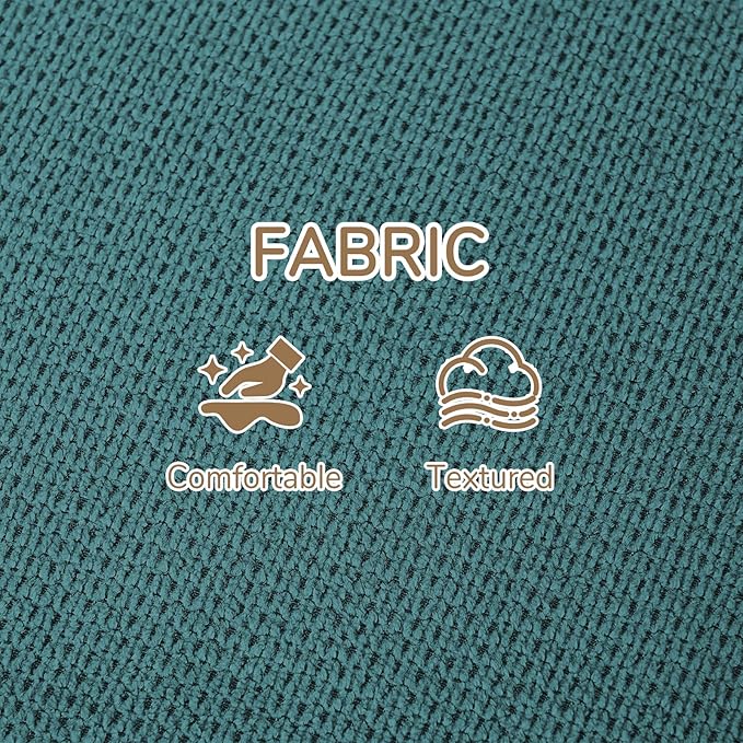Peace nest Modern Accent Chair Comfy Living Room Suspended Chair Bedroom Armchair with Mental Frame Comfortable Upholstered Cushion for Balcony Lounge Reading Meeting Room Blue
