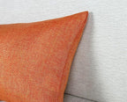 Aiking Home Woven Fine Faux Linen Throw Pillow Cover, Size 12"x24", Orange