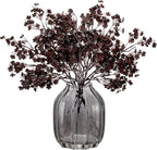 JAKY-Global Silk Babys Breath Artificial Flowers Bulk Blackish Red 6pcs Faux Fall Flowers for Vase Home Kitchen Indoor Bouquet Floral Arrangement Table Centerpieces Farmhouse Decor