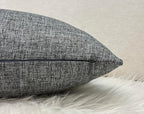 Aiking Home Woven Fine Faux Linen Throw Pillow Cover, Size 12"x18", Gray