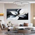 Canvas Abstract Wall Art Decor Modern Minimalist Wall Art Black and White Wall Art Prints Abstract Canvas Art Wall Decor Wall Art Pictures for Living Room Artwork for Walls Home Room Decor 20" X 40"