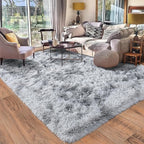Rugs for Living Room 5x7, Soft Shaggy Modern Shag Area Rug for Bedroom, Upgrade Non-Slip Plush Fluffy Carpet for Kids Boys Girls Room Home Decor Aesthetic, Light Grey