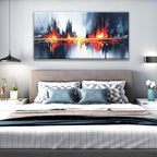 Black Abstract Wall Art Bedroom Wall Art For Living Room Canvas Wall Art Decor Red Gold Abstract Wall Decor Painting Prints For Kitchen Office Home Decoration 24" X 48" Ready To Hang