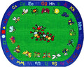 SAFECASTLE Kids Carpet Kritters Alphabet Rug 5'4" x 7'8"– Colorful Oval Educational Area Rug with Letters, Numbers & Insects, Learning Carpet for Toddlers, Preschool, Classroom, Daycare & Playroom