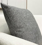 Aiking Home Woven Fine Faux Linen Throw Pillow Cover, Size 18"x18", Gray