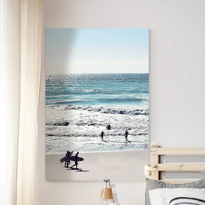 Renditions Gallery Canvas Nature Wall Art Home Paintings & Prints Sunny Surfers Paradise Modern Romantic Wall Hanging Decorations Artwork for Bedroom Dining Office Kitchen - 32"x48" LT06