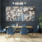 Large Canvas Wall Art for Living Room Wall Decor Abstract White Flower Tree with Gray Driftwood Picture Modern Framed Canvas Prints Artwork Ready to Hang for Bedroom Home Wall Decoration size 29x58