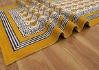 Kilim Runner 3x10 Cotton Runner Rug Yellow & Beige Indoor Outdoor 0.19 inches Stone Easy Washable Hand Wash Cotton Carpet Flatweave Rugs for Hallway, Staircases, Corridor