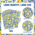 BBTO 20 Sheet Scented Drawer Liners for Dressers 15.8" x 22" Scented Fragrant Cabinet Paper Liners Non Adhesive Drawer Paper Mats for Bedroom Home Closet Shelves(Lemon)