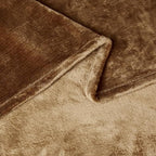 Amazon Basics Soft Fleece Throw Blanket, Lightweight Cozy Blanket for Couch & Sofa, 50 x 60 Inches, Brown