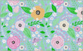 Flagship Carpets Schoolgirl Style Pretty in Pastel Floral Rug Educational Area Rug for Kids Room, Children's Classroom Rug for Teaching and Playroom, 7'6" X 12'