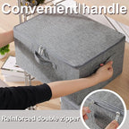 Underbed Storage Basket with Lid, Foldable Bed Sheet Boxes, Home Cube Bins for Organizing Clothes, Shoes, Blankets, Pillows, 15.7x11.8x7.8Inches, Grey, 2 Pack