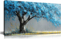 Tree of Life Canvas Wall Art for Living Room Blue Pictures Wall Decor for Office Tree Wall Art for Bedroom Size 20 x 40 Inch