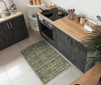 Keen Home Design 2x3 Rug - Machine Washable Entry Rug with Non-Slip Backing, Ideal for Enteryway, Kitchen, Bathroom, Laundry Room - Vintage, Easy Clean, Durable, Low Pile Rug - (2' x 3')