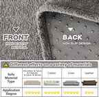 MYSKY HOME Couch Cover for Dogs Non-Slip Couch Cover for 2 Cushion Couch Sofa Cover Sofa Slipcovers for Dogs, Sofa Covers Washable Soft Thick Furniture Protector, 71" x 102", Grey