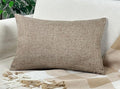 Aiking Home Woven Fine Faux Linen Throw Pillow Cover, Size 12"x18", Wheat