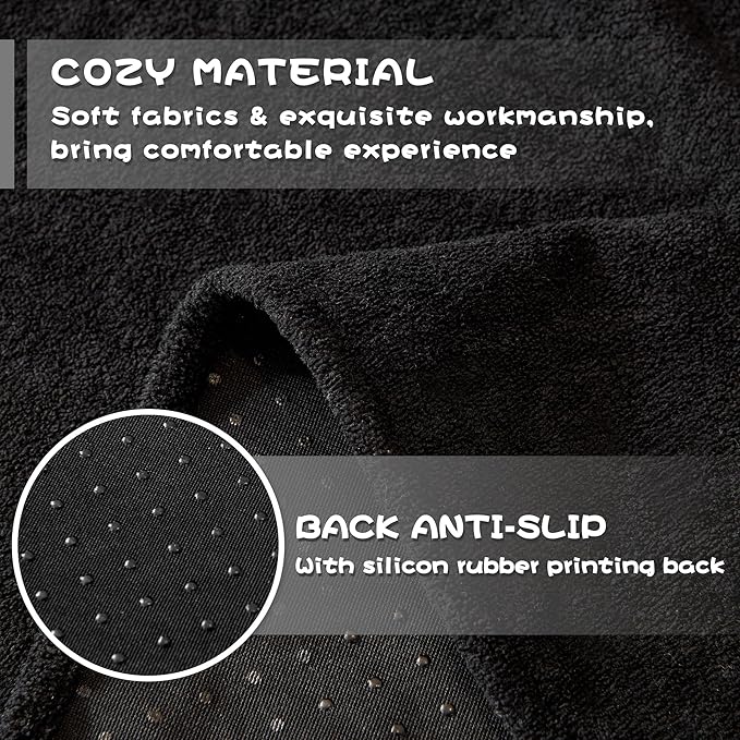 MYSKY HOME Black Couch Covers for Sectional Sofa, Couch Cover L Shape Couch Covers for Dogs Washable Couch Cover Banket Modern Sofa Slipcovers, Super Soft Sofa Towel for Kids, Pets, 91" x 150"