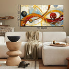 Large Abstract Canvas Wall Art for Living Room Bedroom Home Office Modern Wall Decor Line Geometric Abstract Picture Framed Canvas Prints Size 30x60