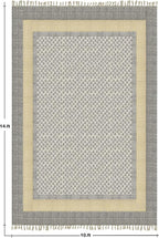Kilim Rug 12' Square Rug Beige & Black Cotton Dhurrie Oriental Thick 0.19 inches Stone Easy Washable Rug Hand Wash Cotton Carpet Flatweave Rug Indoor Outdoor Rugs for Hall Room, Dining Room