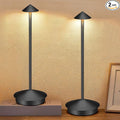 Portable Led Cordless Lamp Table Light 2 Pack, Rechargeable 6000mAh Battery Outdoor Table Lamp for Dinning Restaurant Patio Bedroom Camping, IP54 Waterproof, Dimmable