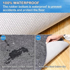 Non-Slip Rug Pads 2 x 6 ft, 100% Waterproof Extra Large Area Rugs Non Skid Rug Pad for All Floors and Finishes Durable Hardwood Floor Protective Felt Keeps Rugs in Place, Safe and Secure
