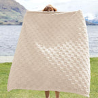 Bedsure GentleSoft Cream Throw Blanket for Couch - Checkered Fleece Blankets Gifts for Women Men Girls, Cute Soft Cozy Throw for Bedroom Home Decor Gifts, 50x60 Inches