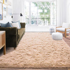 9x12 Area Rug for Living Room, Ultra Soft Large Shag Rug for Bedroom, Upgrade Non-Slip Plush Modern Fluffy Carpet for Kids Boys Girls Room Home Decor Aesthetic, Camel