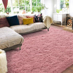 Rugs for Living Room 8x10, Soft Shaggy Modern Shag Area Rug for Bedroom, Upgrade Non-Slip Plush Fluffy Carpet for Kids Boys Girls Room Home Decor Aesthetic, Blush