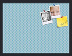 PinPix ArtToFrames 16x22 Custom Cork Bulletin Board Sky Blue Waves Poster Board Has a Fabric Style Canvas Finish, Framed in Satin Black (PinPix-245)