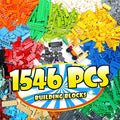 Lekebaby Classic 1546 Pieces Building Bricks Kit Basic Brick Set for Kids Creative Play, Compatible with All Major Brands,Educational Toy for Boys Girls 6 Years Old and Up