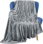 Utopia Bedding Fleece Blanket Throw Size Ash Grey 300GSM Luxury Anti-Static Fuzzy Soft Microfiber Blanket for Couch, Sofa and Bed (50x60 Inch)