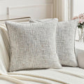 FUTEI Grey Decorative Throw Pillow Covers 16x16 Inch Set of 2,Soft Chenille Tweed Textured Cushion Case,Modern Home Decor for Couch Bed Living Room