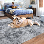 9x12 Area Rug for Living Room, Ultra Soft Large Shag Rug for Bedroom, Upgrade Non-Slip Plush Fluffy Carpet for Kids Boys Girls Room Home Decor Aesthetic, Light Grey