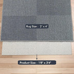 Non Slip Area Rug Pads Non Skid Rug Gripper 2x4 Feet Extra Thick Pad Anti-Slip Carpet Rug Mats for Hardwood Surface Floors, Keep Rugs Safe and in Place (2 x 4 Ft)