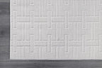 Micro Loop Indoor Rug White 8x10 Boho Geometric Neutral Area Rugs for Living Room Soft Luxury Modern Low and High Pile Durable Stain Resistant Non-Shedding Indoor Area Carpet 8 x 10