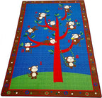 KIDCARPET.COM Ten Little Monkeys Rectangle Classroom Rug | Bordered Area Rug for Preschool Daycare Learning, 7'6" x 12'