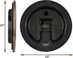 Bernhard Products Wall Clock 12 Inch Silent Non Ticking Movement Quality Quartz Battery Operated Round Easy to Read Decorative Brown Home/Kitchen/Office/Bedroom/Classroom/School Clocks, Black Numbers