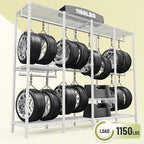 Raybee Clothing Racks for Hanging Clothes,Heavy Duty Clothes Rack with Shelves,Portable Closet Adjustable,76" W x 77" H x 18" D,Max Load 1150lbs,White