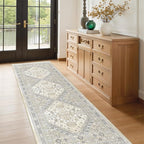 Kitchen Runner Rug Non Slip Washable 2.5x8, Soft Low Pile Entryway Rug Runners for Hallways,Carpet Runner for Living Room,Kitchen, Laundry, Bathroom(Beige,2.5'x8')