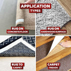 XFasten Double Sided Carpet Tape for Area Rugs, 4 Inch x 30 Yards – Heavy Duty Anti Slip Rug Grip Tape, Works as Rug Gripper, Residue Free, Wood Safe, Easy Removal for Hardwood and Laminated Floors