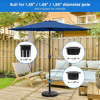 Simple Deluxe 31 LBS 18 in Heavy Duty Round Stand Market Umbrella Base for Patio Outdoor, Deck, Classic-Black
